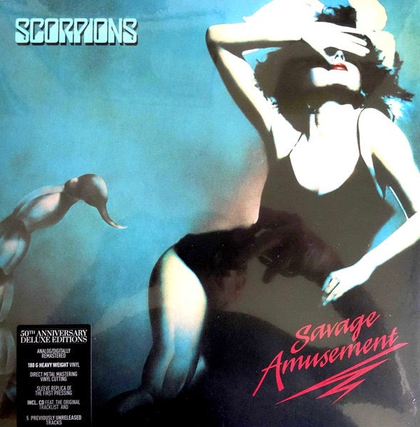 Image of Front Cover of 4444079S: LP - SCORPIONS, Savage Amusement (BMG; 538150201, Europe 2015 Reissue, Deluxe Edition, Remastered, 180g Vinyl, + CD) Opened Instore, Still In Shrinkwrap  VG+/VG+