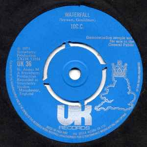 Image of Back Cover of 4414153C: 7" - 10 C.C., Rubber Bullets (UK Records; UK 36, UK 1973, Promo, Company Sleeve) Strong VG. Small sticker with DJ's initials on label.  VG/VG