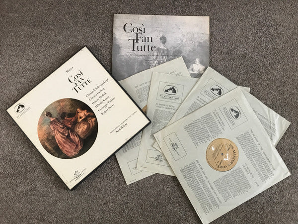 Image of Back Cover of 2xLP - VG+/VG+ - KARL B HM, ELISABETH SCHWARZKOPF, CHRISTA LUDWIG, HANNY STEFFEK, ALFREDO KRAUS, GIUSEPPE TADDEI, WALTER BERRY, THE PHILHARMONIA ORCHESTRA AND CHORUS, Mozart: Cos  Fan Tutte (His Master's Voice; SAN 103-6 / SLS 901-4, UK 1963, Box Set, Booklet), ,  - 4424049E