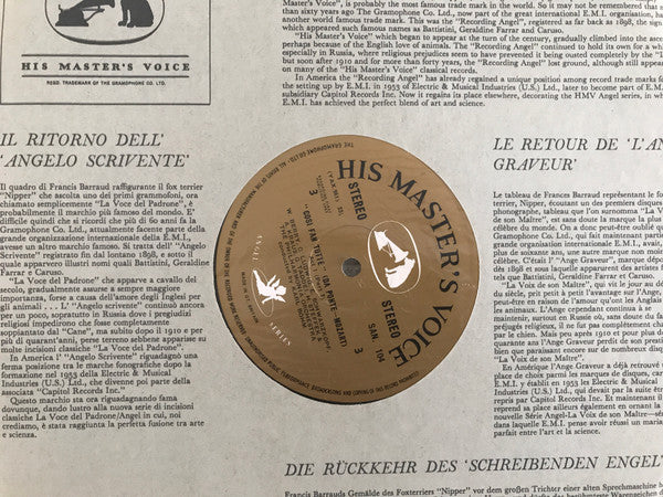 Image of Label Cover of 2xLP - VG+/VG+ - KARL B HM, ELISABETH SCHWARZKOPF, CHRISTA LUDWIG, HANNY STEFFEK, ALFREDO KRAUS, GIUSEPPE TADDEI, WALTER BERRY, THE PHILHARMONIA ORCHESTRA AND CHORUS, Mozart: Cos  Fan Tutte (His Master's Voice; SAN 103-6 / SLS 901-4, UK 1963, Box Set, Booklet), ,  - 4424049E