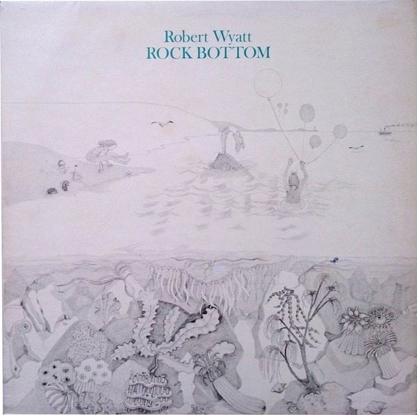 Image of Front Cover of 4414296C: LP - ROBERT WYATT, Rock Bottom (Virgin; V 2017, UK 1976 Reissue, Green Twin Label) Strong VG to vinyl. Some stains and writing to sleeve plus general egde and ring wear.  VG/VG