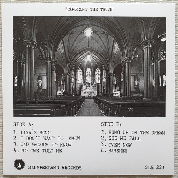 Image of Back Cover of 4224219E: 12" EP - TONY MOLINA, Confront The Truth (Slumberland Records; SLR 221, US 2021, Insert) Strong VG+  VG+/VG+