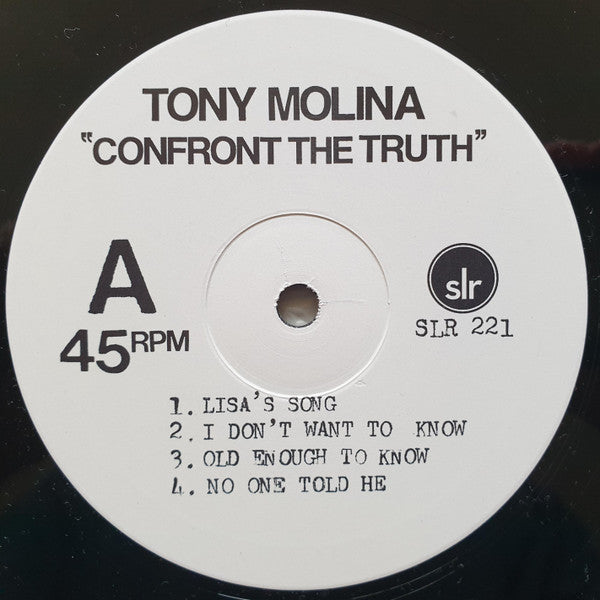 Image of Label Cover of 12" EP - EX/EX - TONY MOLINA, Confront The Truth (Slumberland Records; SLR 221, US 2021, Insert), Opened Instore, Still In Shrinkwrap,  - 2046003S
