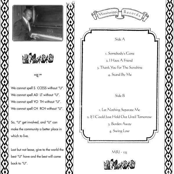 Image of Back Cover of LP - VG+/VG - BROTHER THEOTIS TAYLOR, Brother Theotis Taylor (Mississippi Records; MRI-123, US 2020, Glossy Sleeve, Booklet), ,  - 3926081E
