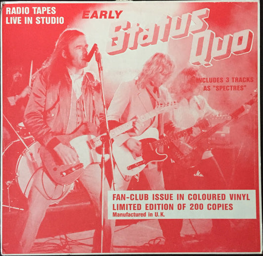 Image of Front Cover of 4414455C: LP - STATUS QUO, Early Status Quo (Not On Label; none, Germany 1985, Red Vinyl, Unofficial Release, Limited To 200)   VG/VG