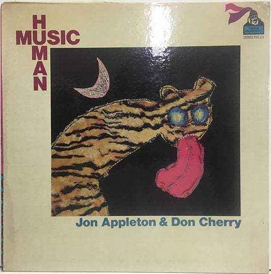 Image of Front Cover of 4414481C: LP - JON APPLETON & DON CHERRY, Human Music (Flying Dutchman; FDS 121, US 1970, Gatefold) Cut-out (Notched). Some spine damage and grubby marks to sleeve. Light marks to vinyl. Inside artwork in nice condition.  VG/VG