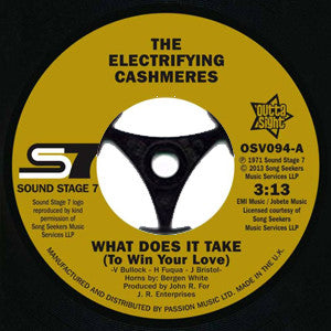 Image of Front Cover of 4554022S: 7" - THE ELECTRIFYING CASHMERES / CONTINENTAL SHOWSTOPPERS, What Does It Take (To Win Your Love) / Not Too Young (Outta Sight; OSV094, UK 2013)   /VG+