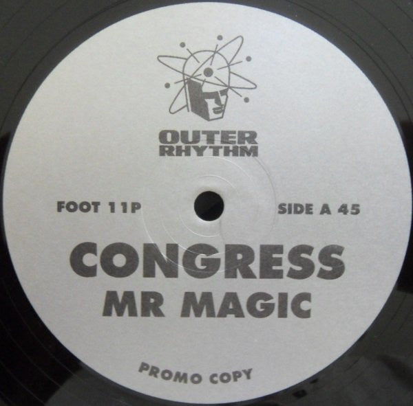 Image of Front Cover of 4544030S: LP - CONGRESS, Mr. Magic (Outer Rhythm ; FOOT 11P, UK 1991) few whispy hairlines both sides  /VG