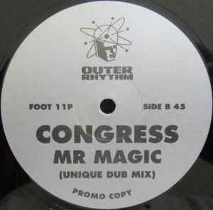 Image of Back Cover of 4544030S: LP - CONGRESS, Mr. Magic (Outer Rhythm ; FOOT 11P, UK 1991) few whispy hairlines both sides  /VG