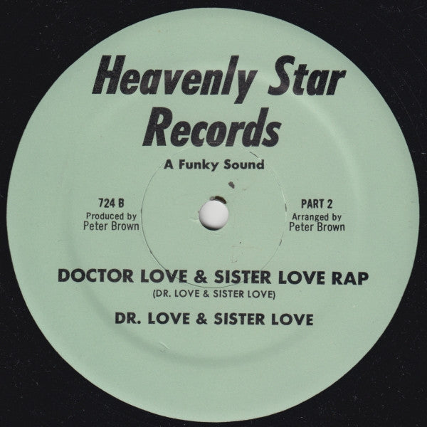 Image of Back Cover of 4524107E: 12" - DR. LOVE & SISTER LOVE, Doctor Love & Sister Love Rap (Heavenly Star Records ; 724, US 1979)   /G+