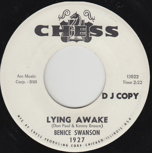 Image of Front Cover of 4524048E: 7" - BENICE SWANSON, Lying Awake (Chess; 1927, US 1965, Promo) Light marks. Strong G+  /G+