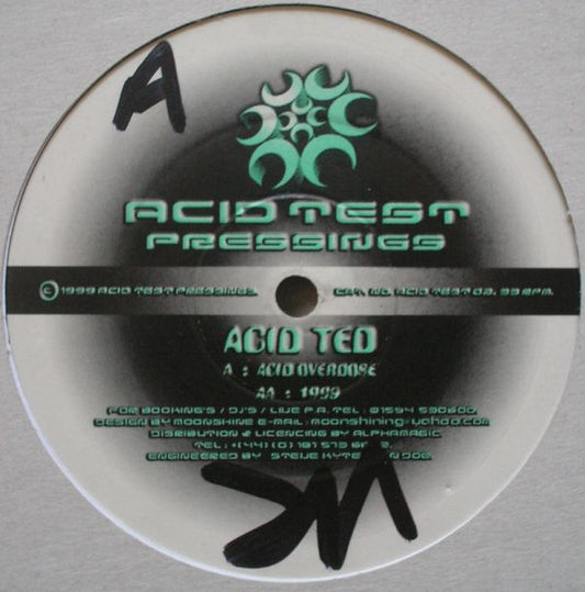 Image of Front Cover of 4544067S: 12" - ACID TED, Acid Overdose / 1999 (Acid Test Pressings; ATEST02, UK 1999) few scuffs and marks - minor  /VG