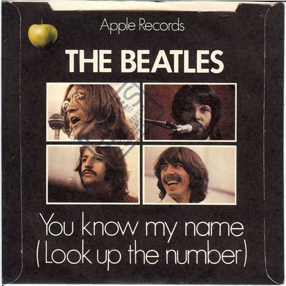 Image of Back Cover of 7" - VG/G+ - THE BEATLES, Let It Be / You Know My Name (Look Up The Number) (Apple; R 5833, UK 1970, Picture Sleeve, Solid Centre, Crossed Out Matrix On B-Side), Light marks only, Nick to sleeve opening ,  - 3516376C