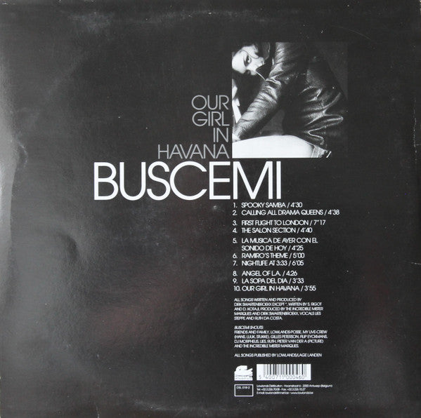 Image of Back Cover of 4544121S: 2xLP - BUSCEMI, Our Girl In Havana (Downsall Plastics; DSL 018-2, Belgium 2000) Light Marks only.  VG/VG