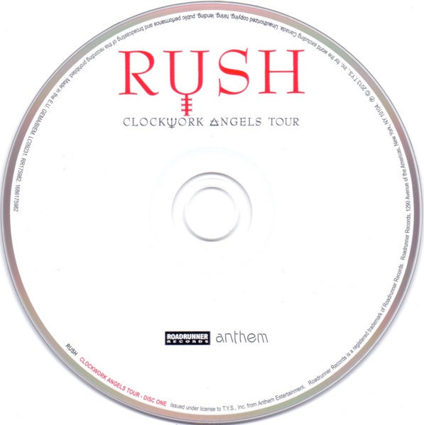 Image of Label Cover of 3xCD - VG/VG - RUSH, Clockwork Angels Tour (Anthem; 1686-17598-2, Europe 2013, Card Sleeve), ,  - 4136041E