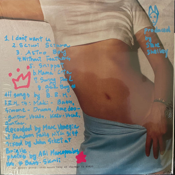 Image of Back Cover of LP - VG/VG - BLONDE REDHEAD, Blonde Redhead (Numero Group; NUM901, USA & Canada 2021 Reissue, Inner, Blue Vinyl), Strong VG,  - 3616417C