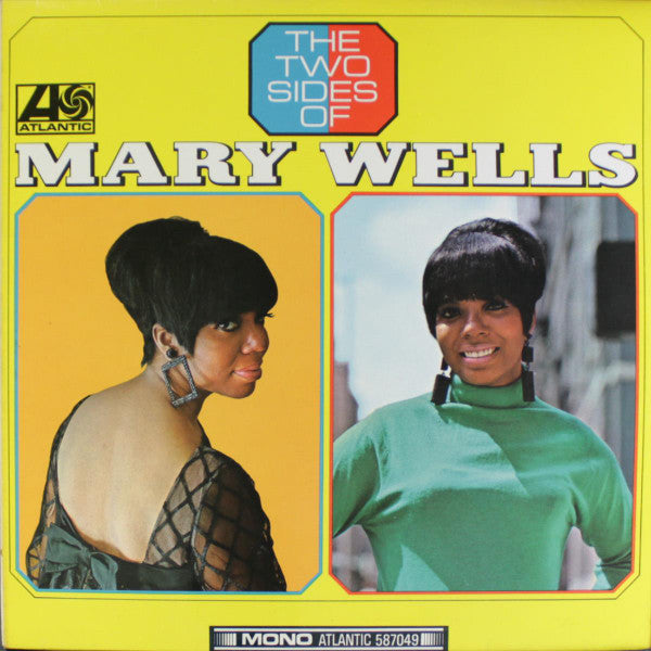 Image of Front Cover of 4544209S: LP - MARY WELLS, The Two Sides Of Mary Wells (Atlantic; 587049, UK 1966) Lightly stained sleeve.   VG/VG+