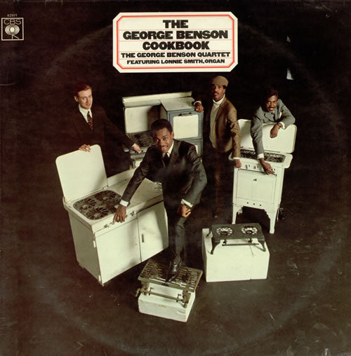 Image of Front Cover of 4524256E: 12" - THE GEORGE BENSON QUARTET FEATURING LONNIE SMITH, The George Benson Cookbook (CBS Orange (33 1/3 On Label); BPG 62971, UK 1967)   VG/VG