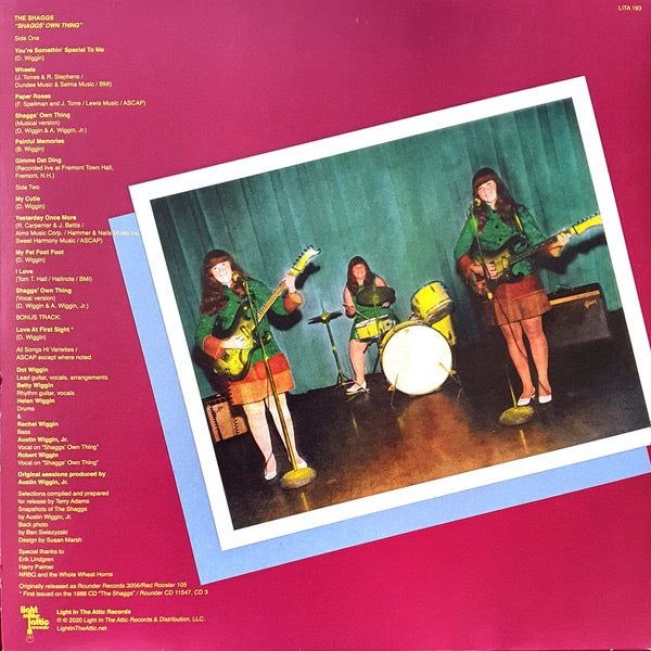 Image of Back Cover of 4534145E: LP - THE SHAGGS, "Shaggs' Own Thing" (Light In The Attic; LITA 193, US 2020)   NEW/NEW