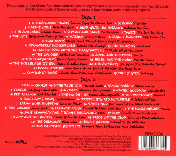 Image of Back Cover of 4534197E: 2xCD - VARIOUS, Sharon Signs To Cherry Red (RPM Records; RPMD532, UK 2016, Double Digipak)   VG+/VG+