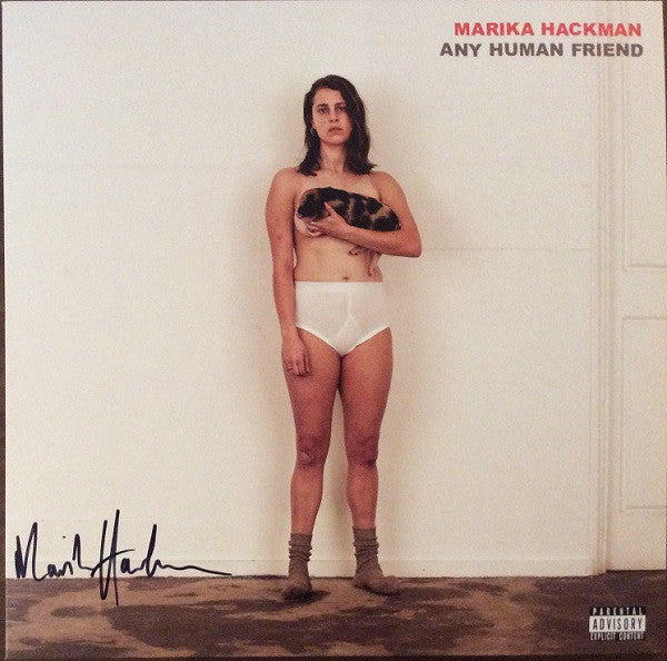 Image of Front Cover of 4644133S: LP - MARIKA HACKMAN, Any Human Friend (AMF Records; AMFLP0013, Europe 2019, Insert, Pink Vinyl) Opened instore. Cover still in shrink.  EX/EX