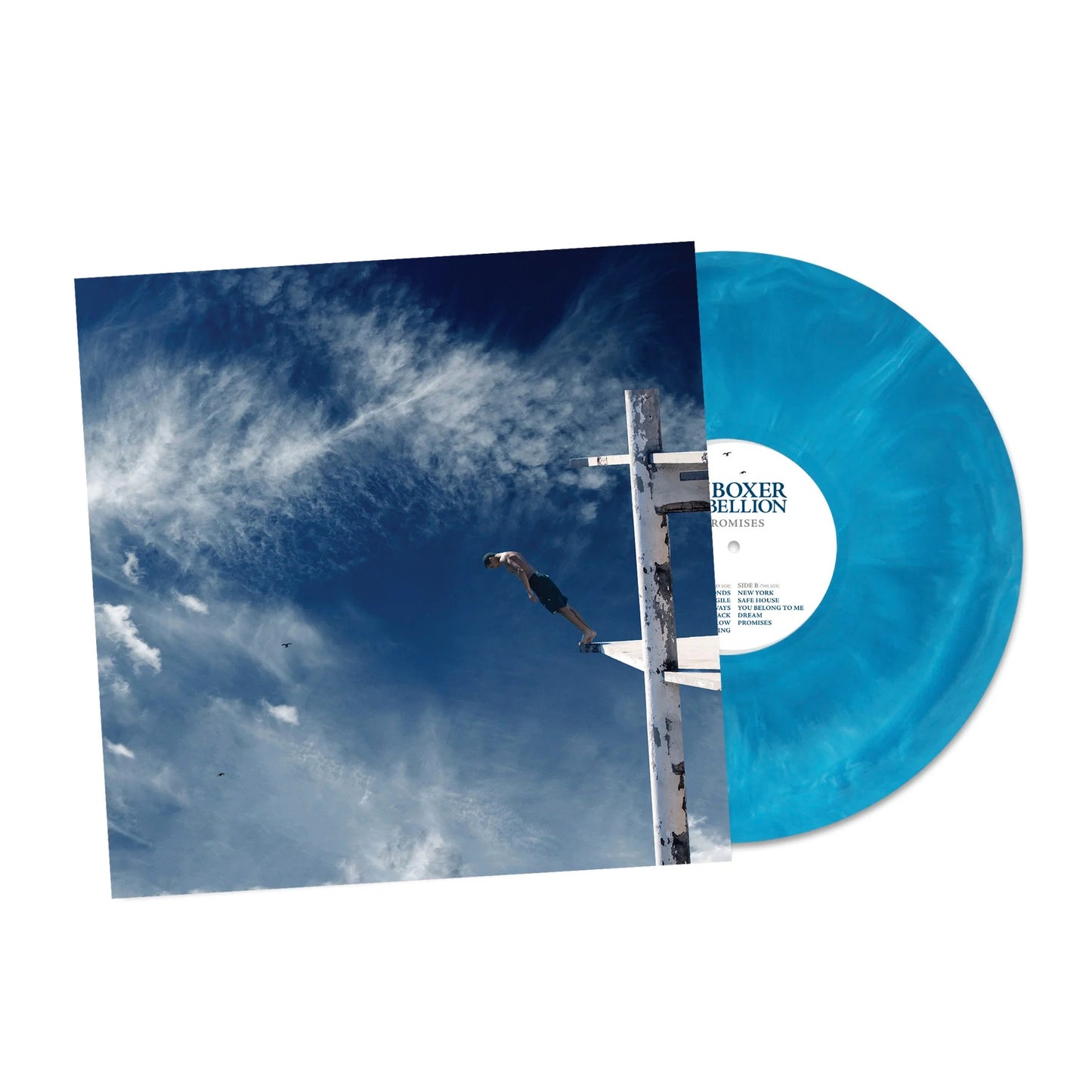 Image of Label Cover of LP - NEW/NEW - THE BOXER REBELLION, Promises (Absentee Records; TBR32VL2, Germany 2024 Reissue, Inner, Blue Swirled Vinyl), ,  - 4534149E