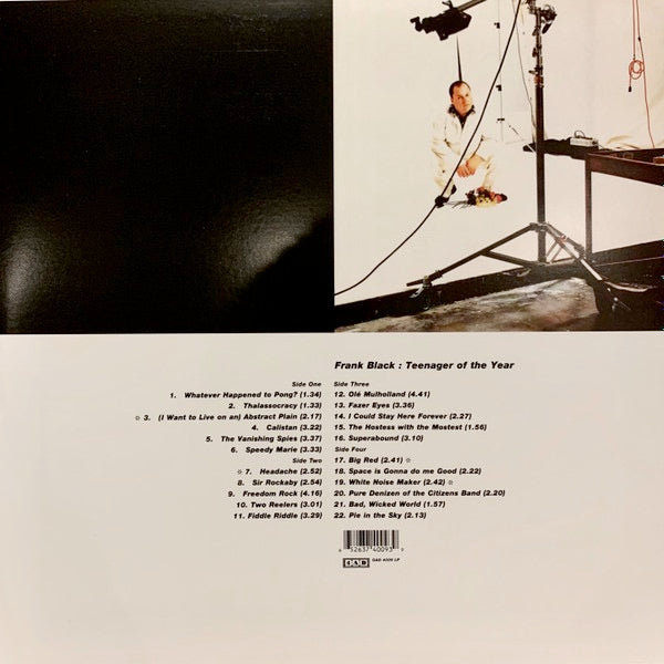 Image of Back Cover of 4514398C: LP - FRANK BLACK, Teenager Of The Year (4AD; GAD 4009 LP, USA & Canada 2019, 2 Inners)   NEW/NEW