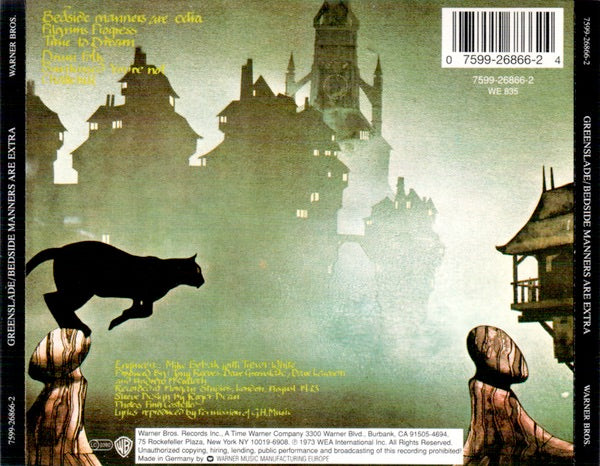 Image of Back Cover of 4514320C: CD - GREENSLADE, Bedside Manners Are Extra (Warner Bros. Records; 7599-26866-2, Germany 	, Jewel Case)   VG+/VG+