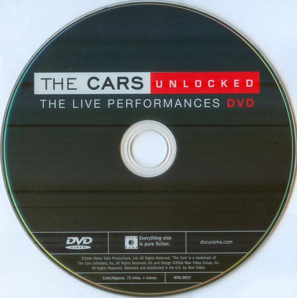 Image of Label Cover of 4534247E: 2xDVD - THE CARS, The Cars Unlocked: The Live Performances (Docurama; NVG-9836, US 2006, Slipcase)   VG+/VG