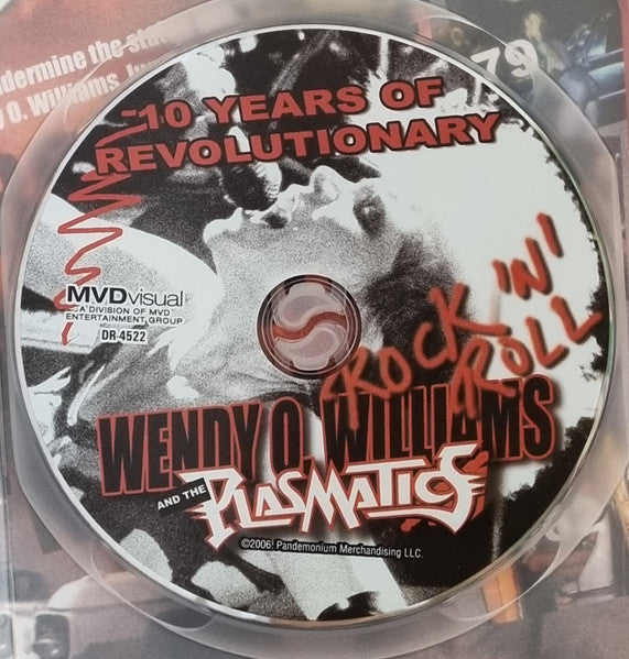 Image of Label Cover of 4534253E: DVD - WENDY O. WILLIAMS AND THE PLASMATICS, Ten Years Of Revolutionary Rock And Roll The DVD (MVD Visual; DR-4522, US 2006, DVD Case)   VG+/VG+