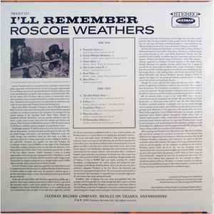 Image of Back Cover of 4524424E: LP - ROSCOE WEATHERS, I'll Remember (Jazzman; JMANLP-123, UK 2020) Strong VG  VG+/VG