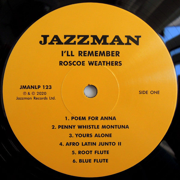 Image of Label Cover of 4524424E: LP - ROSCOE WEATHERS, I'll Remember (Jazzman; JMANLP-123, UK 2020) Strong VG  VG+/VG