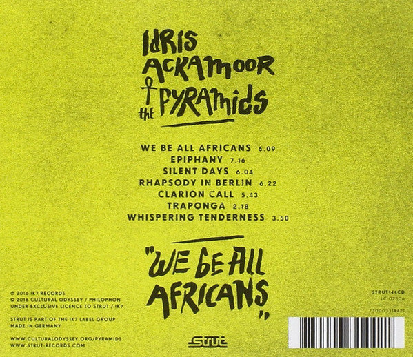 Image of Back Cover of 4534257E: CD - IDRIS ACKAMOOR & THE PYRAMIDS, We Be All Africans (Strut; STRUT144CD, UK 2016, Jewel Case)   VG+/VG+