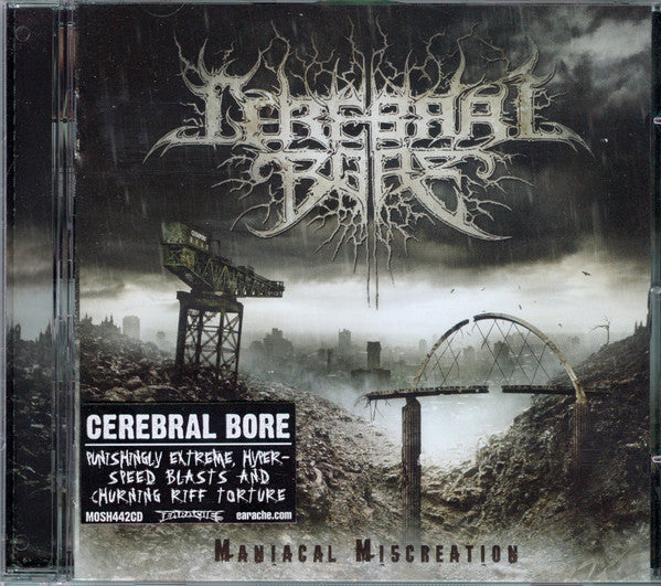 Image of Front Cover of 4534270E: CD - CEREBRAL BORE, Maniacal Miscreation (Earache; MOSH442CD, Europe 2011, Jewel Case, Booklet)   VG+/VG+