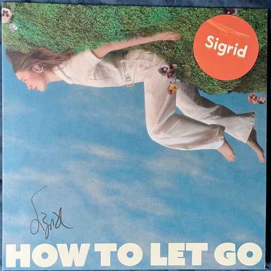 Image of Front Cover of 4514462C: LP - SIGRID, How To Let Go (Island Records; 780824073O, UK 2022, Alternative Sleeve With Orange Sticker, SIGNED. Limited To 500.) Small chip on edge of vinyl, does not effect play.  VG+/VG