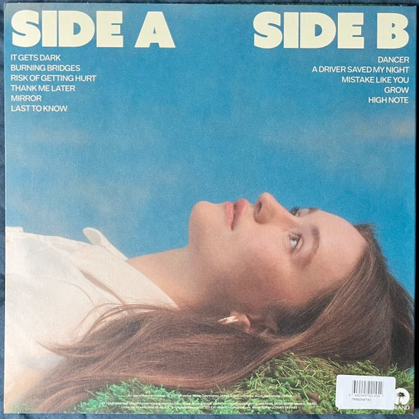 Image of Back Cover of 4514462C: LP - SIGRID, How To Let Go (Island Records; 780824073O, UK 2022, Alternative Sleeve With Orange Sticker, SIGNED. Limited To 500.) Small chip on edge of vinyl, does not effect play.  VG+/VG