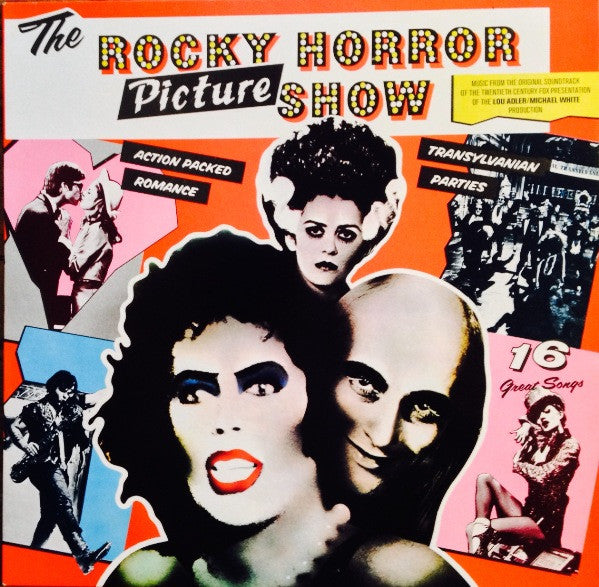 Image of Front Cover of LP - VG/G+ - THE ROCKY HORROR PICTURE SHOW ORIGINAL CAST, The Rocky Horror Picture Show (Ode Records Custom Labels; OSV-21653, UK 1986 Reissue, MPO Pressing), ,  - 4016349C