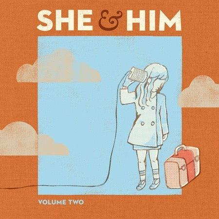 Image of Front Cover of 4614043C: LP - SHE & HIM, Volume Two (Double Six; DS024LP, UK 2010, Inner) Still In Stickered Shrinkwrap  EX/VG