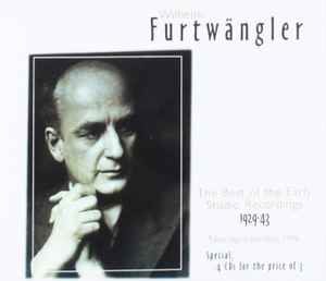 Image of Front Cover of 4634055E: 4xCD - WILHELM FURTW NGLER, Wilhelm Furtw ngler: The Best Of The Early Studio Recordings, 1929-1943 (Music & Arts ; CD-954, US 1996, Box Set, Booklet)   VG+/VG+