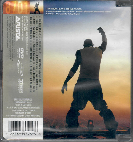 Image of Back Cover of 4634053E: DVD - USHER, 8701 (Arista; 82876-55798-9, US 2003, Super Jewel case)   EX/EX