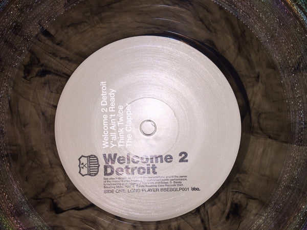 Image of Label Cover of 4524466E: LP - JAY DEE AKA J DILLA, Welcome 2 Detroit (BBE; BBEBGLP001, US 2018 Reissue, Clear/Black Swirl, Limited Edition of 500) Strong VG+, still in opened shrinkwrap  VG+/VG+