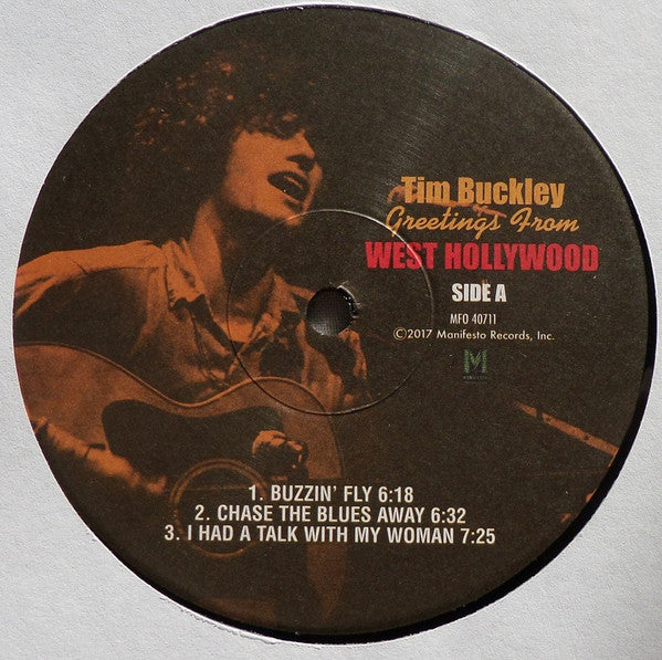 Image of Label Cover of 4624027E: LP - TIM BUCKLEY, Greetings From West Hollywood (Manifesto; MFO 40711, US 2017)   VG+/VG+