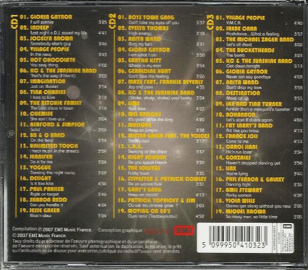 Image of Back Cover of 4634064E: 3xCD - VARIOUS, Disco Funk (EMI ; 5099950410323, France 2007, Box Set, Inner)   VG+/VG+