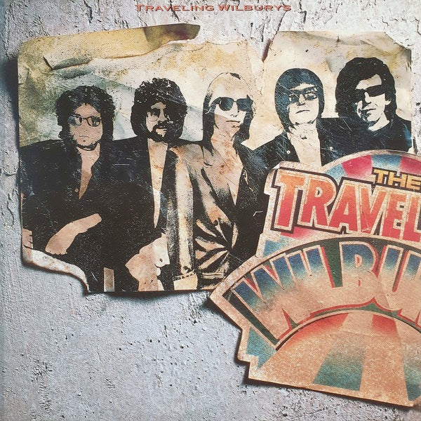 Image of Front Cover of 4614109C: LP - TRAVELING WILBURYS, Volume One (Wilbury Records; WX 224, UK & Europe 1988, Inner, Sticker Set, No Publishing Credit on Labels) Light Marks only, Includes inner and complete sticker sheet  VG+/VG