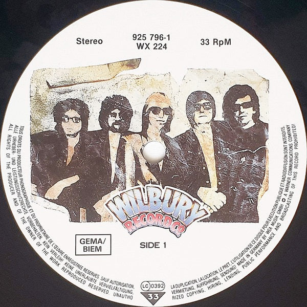 Image of Label Cover of 4614109C: LP - TRAVELING WILBURYS, Volume One (Wilbury Records; WX 224, UK & Europe 1988, Inner, Sticker Set, No Publishing Credit on Labels) Light Marks only, Includes inner and complete sticker sheet  VG+/VG