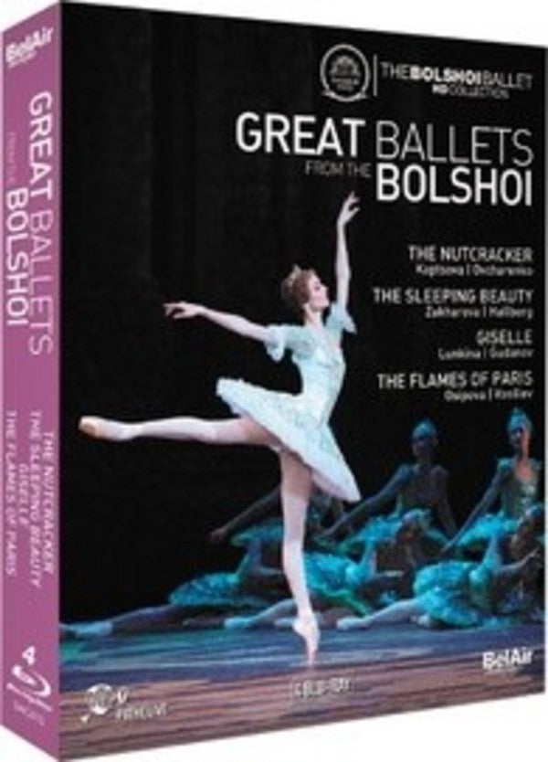 Image of Front Cover of 4634073E: 4xBlu-ray - YURI GRIGOROVICH, Great Ballets from the Bolshoi (BelAir Classiques; BAC610, Switzerland 2015, Digipak, All Regions)   EX/EX