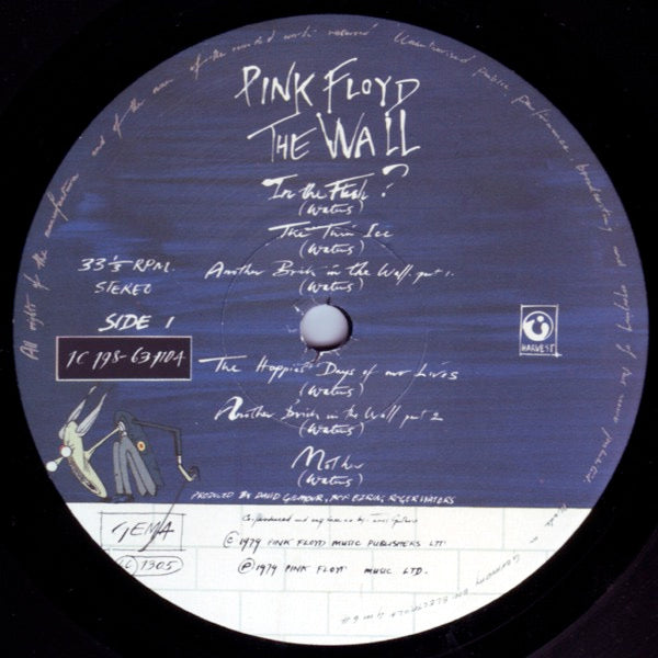 Image of Label Cover of 4614112C: 2xLP - PINK FLOYD, The Wall (EMI Electrola; 1C 198-63 410/11, Germany 1979, Gatefold, 2 Inners, Embossed EMI logo on back of sleeve) Two long light marks to side 2, The odd light paper scuff, Light stain to sleeve, No sticker  VG/G+