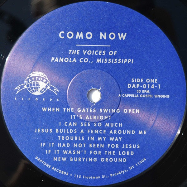 Image of Label Cover of 4614134C: LP - VARIOUS, Como Now: The Voices Of Panola Co., Mississippi (Daptone Records; DAP-014, US 2008) Still In Stickered Shrinkwrap  VG+/VG+