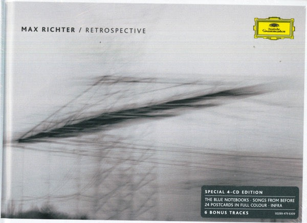 Image of Front Cover of 0516059C: 4xCD - MAX RICHTER, Retrospective (Deutsche Grammophon; 479 6309 G M4, Europe 2014, Book Sleeve) Nice copy showing minimal sign of use.  VG+/VG+