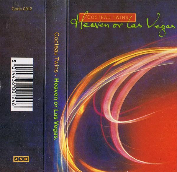 Image of Back Cover of 4634091E: Cassette - COCTEAU TWINS, Heaven Or Las Vegas (4AD; Cadc 0012, UK 1990) Slight Moisture damage to paper on tape  VG+/VG